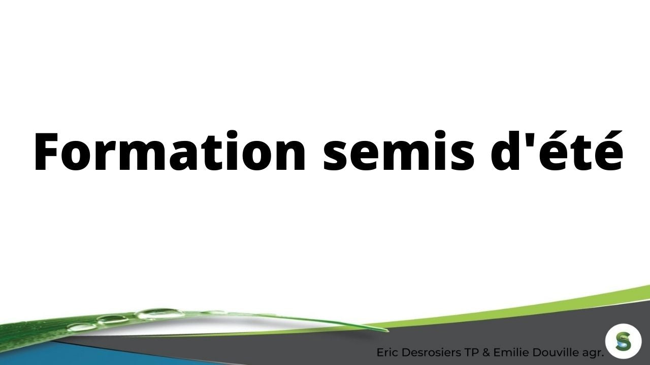 Summer sowing training